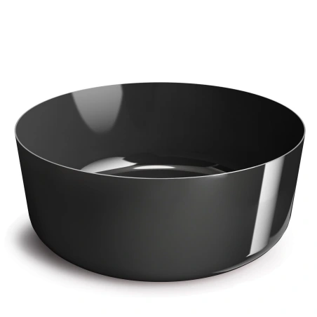 Puķupods Oli Bowl 26, 26 × 26 cm, melna