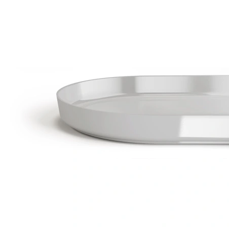 Oval Saucer, 24 × 12 cm, Grey