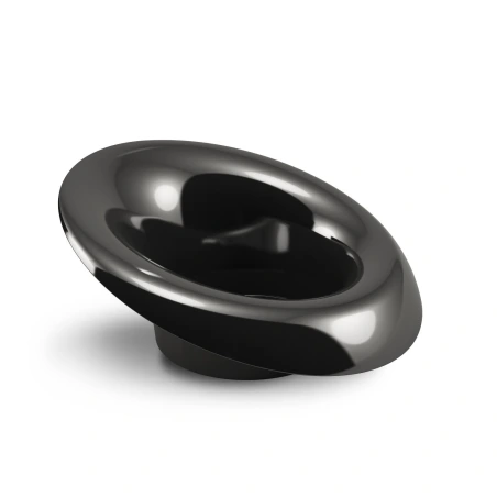 Plastmasas puķupods Ikebana Mori 2, melnā krāsā, 12 × 10,7 cm
