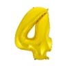 Folijas balons "Skaitlis 4", 92 cm, zelta krāsā