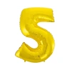 Foil Balloon "Number 5", 92 cm, Gold