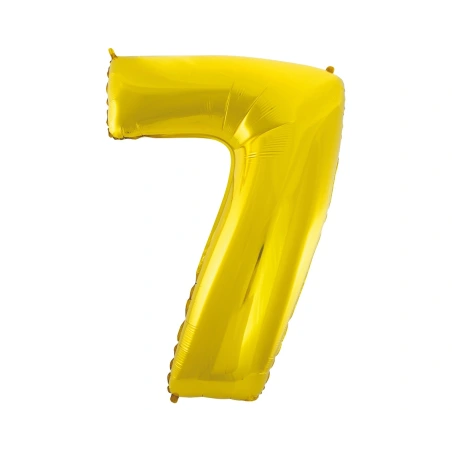 Foil Balloon "Number 7", 92 cm, Gold
