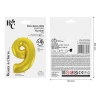 Foil Balloon "Number 9", 92 cm, Gold