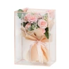 Transparent Gift Bag With Pink Outlines, 24.5×15×35 cm