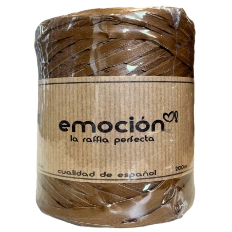 Raffia Ribbon, 200 m, Brown