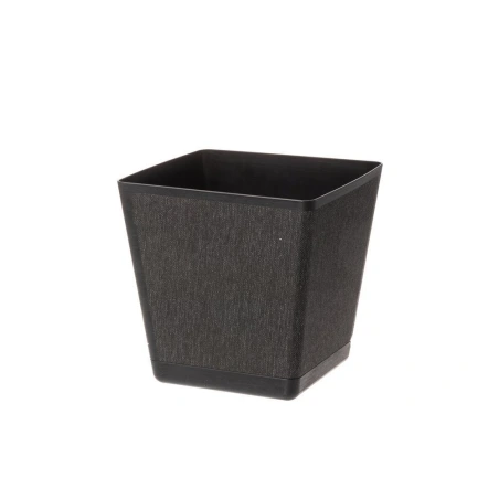 Planters, 24×24 cm, Black Cotton-Look Colour