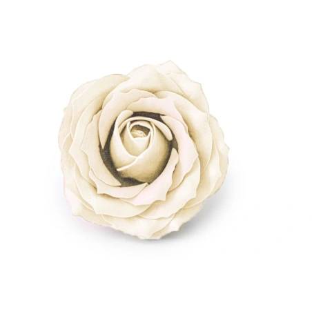 Ecru Soap Rose, Ø 6 cm