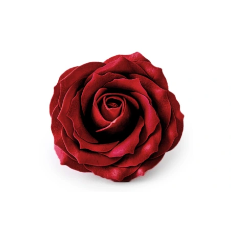 Dark Cherry-Colored Soap Rose, Ø 6 cm