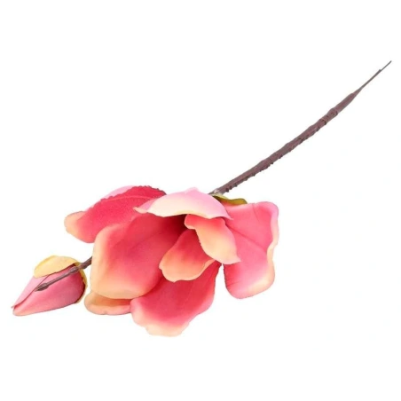 Mākslīgā magnolija, rozā, krēmkrāsas, h-36 cm