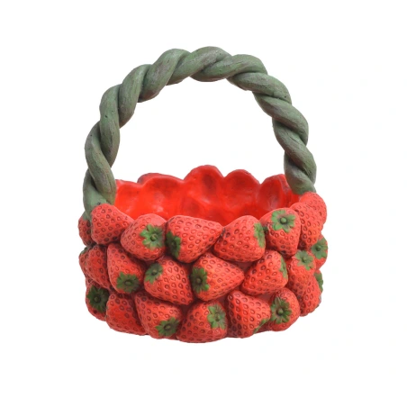 Basket with Strawberries, 23.5×24.5 cm