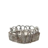 Boat-Shaped Natural Bark Basket, Size L, 16×22×40 cm