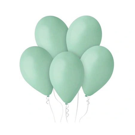 Balloons, Pastel Turquoise Green, 33 cm, 1 Pack - 50 pcs