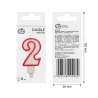 Dzimšanas dienas svecīte "2", 8 cm