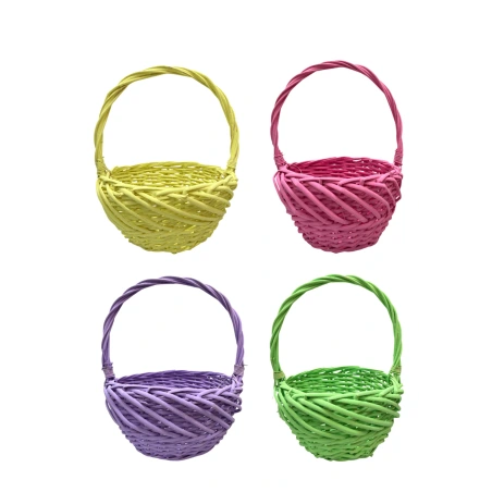 Woven Basket, 20 × 12.5 cm, Height with Handle – 30 cm