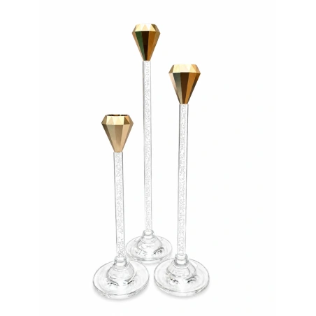 Candle Holders (Set of 3), H - 20 / 25 / 30 cm