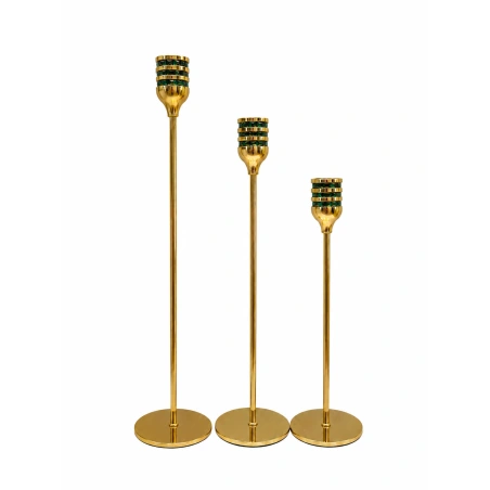 Candle Holders (Set of 3), H - 25 / 30 / 34.5 cm