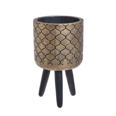 Planter with Legs, 10,8×18,2 cm, Antique Gold