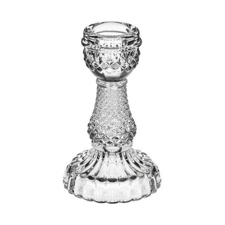 Glass Candle Holder, 10,5 × 6.5 cm
