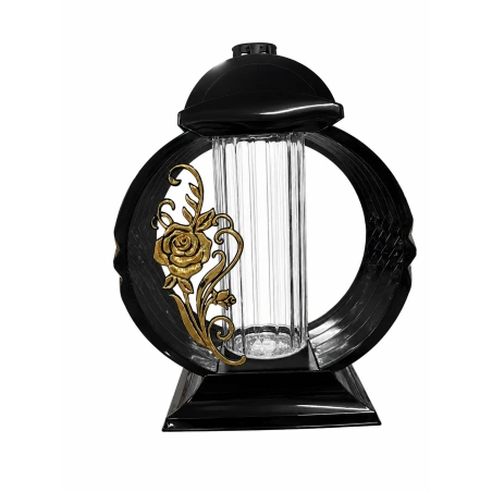 Candle Holder “MEDALLION”, 31 × 23.5 cm, Glass Insert Height 21 cm, Ø 7 cm