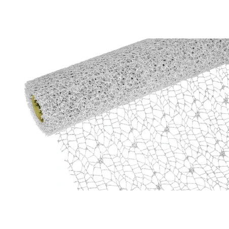 Tinklas, 50 cm x 5 y (4.5 m), baltos-sidabrinės spalvos