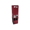 Paper Bag with Window, 11.7 × 11.7 × 41.5 cm, Dark Cherry Color