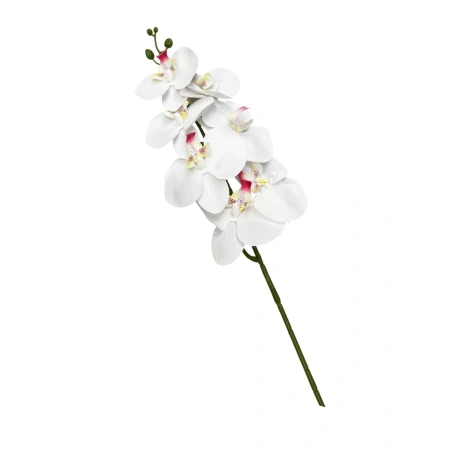 Dirbtinė gėlė orchidėja, 90 cm, baltos spalvos