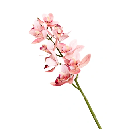 Dirbtinė gėlė orchidėja, 78 cm, šviesiai rožinės spalvos