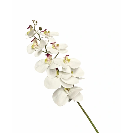 Dirbtinė gėlė orchidėja, 105 cm, baltos spalvos