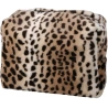 Kosmētikas somiņa, 24×12×16 cm, brūna ar leoparda rakstu