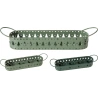 Candle Holder, 40×8×5 cm (4 Candle Holders - Ø 22 × H 22 mm), Green