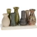 Set of Vases - 7 pcs. (h 6-9 cm) on a Base (19×7×10.5 cm)