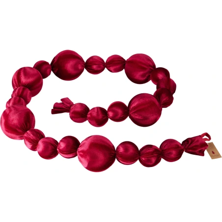 Rutuliukų girlianda, 180 cm, vyšninės (burgundy) spalvos