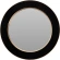 Apvalus veidrodis su juodu audiniu aptrauktu rėmu, D 60 cm