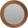 Round Mirror with a Brown Fabric-Covered Frame, D 60 cm