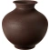 Metalinė vaza, 23 cm, tamsiai rudos spalvos