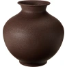 Metal Vase, 23 cm, Dark Brown