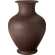 Metāla vāze, 31 cm, tumši brūna