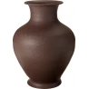 Metāla vāze, 31 cm, tumši brūna