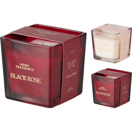 Scented Candle in a Glass Container, 8×8×8 cm (200 g of Wax)
