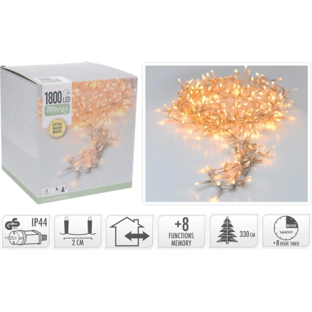 LED String Lights, 1800 Lights, Extra Warm White