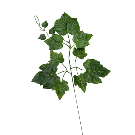 Dirbtinė vynuogės šakelė su lapais, 53 cm