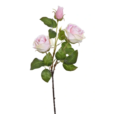 Roze "Real touch", 69 cm, gaiši rozā krāsā