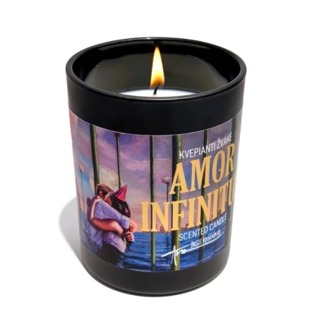 Aromātiska sojas vaska svece “AMOR INFINITUS”, vasks – 210 g, deg 40 h