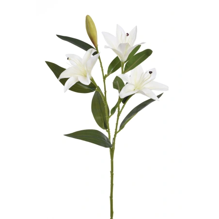 Lily Branch, 78 cm, White