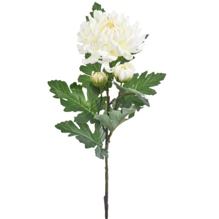 Mākslīgā krizantēma, 88 cm, krēmkrāsas