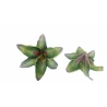 Artificial Lily Flowers, Ø 14 cm, Green-Pink, 1 pack - 24 pcs.