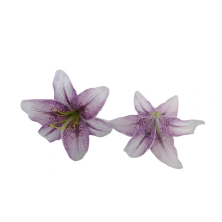 Artificial Lily Flowers, Ø 14 cm, Lilac-Violet, 1 pack - 24 pcs.