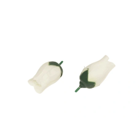 Artificial Rose Flowers, h-6 cm, White, 1 pack - 24 pcs.