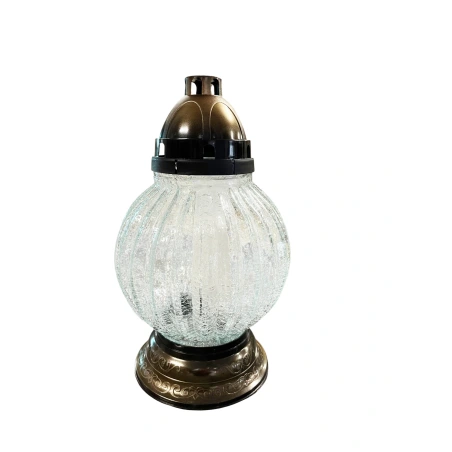 Kapu svece S-16 (plaisājuša stikla imitācija), 36×21 cm, ieliktņa augstums - 20,5 cm