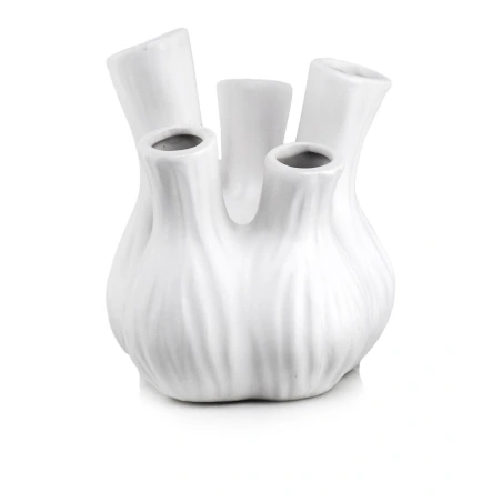 Dekoratīva vāze Ø 13 × h 16 cm, baltā krāsā